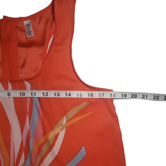 Gap Sleeveless Orange Flowy Top Size Small - Picture 6 of 8